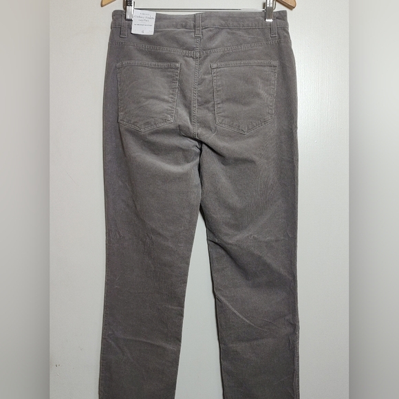 Talbots Gray Corduroy Straight Leg Slimming Pants - Picture 4 of 7